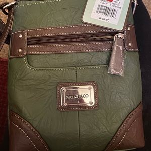 NWT Stone & Co Green Crossbody Bag